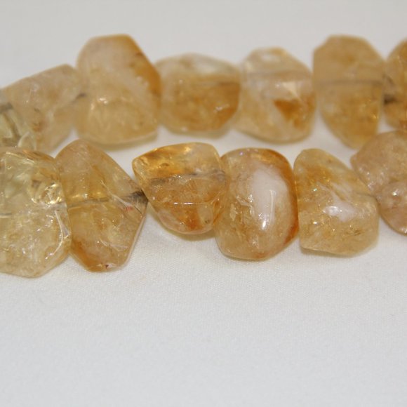 Polished Citrine Nugget Sterling Silver Bracelet - Picture 4 of 14